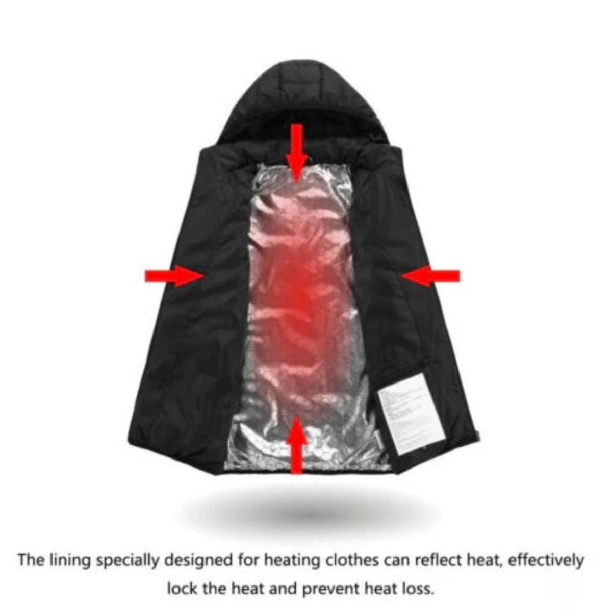 USB Thermal Warmth Puffer Coat with Built in Heating Zones for Outdoor Winter Wear