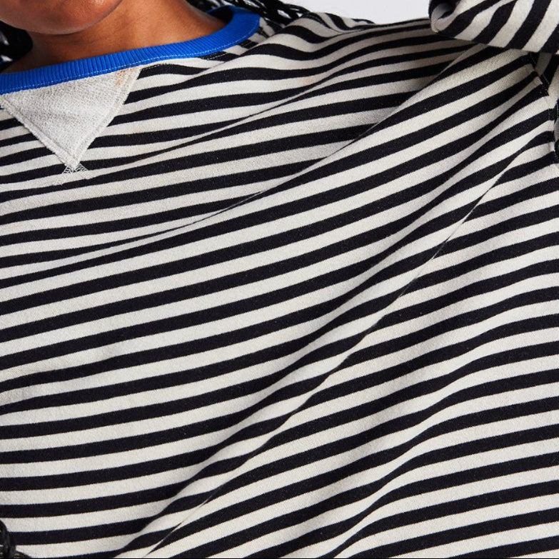 Oversized Striped Long Sleeve Pullover Sweater for Women - View 7