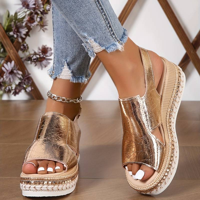 Womens Orthopedic Sandals with Arch Support and Anti-Slip Sole, Star Pattern