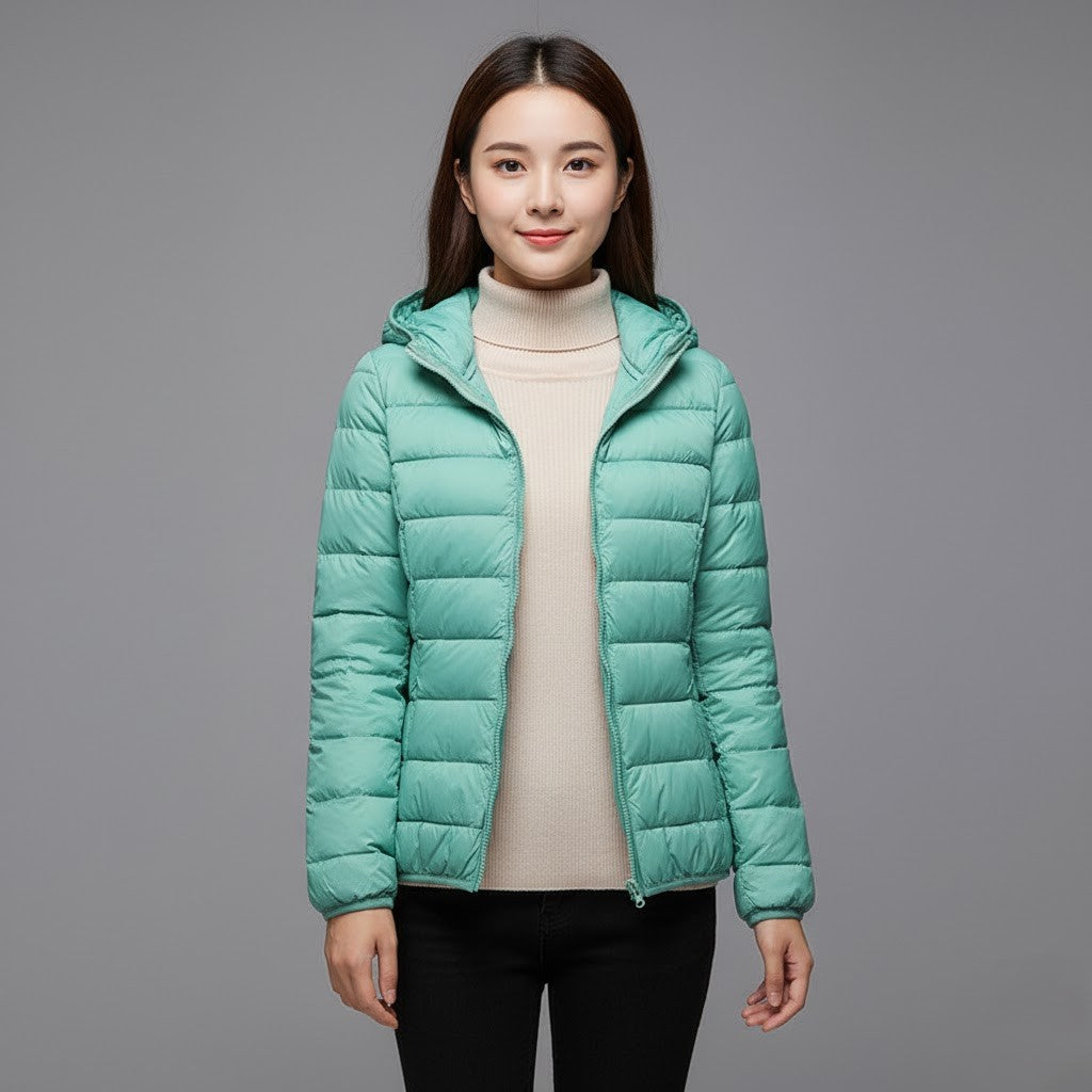 Lightweight Padded Jacket for Women with Breathable Lining
