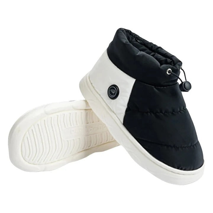 USB Heated Puffer Booties with Three Heat Settings and Non-Slip Soles