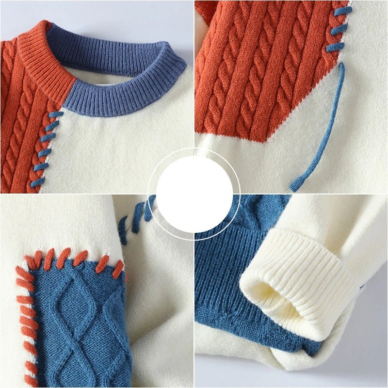John | Men's Color Block Knit Sweater - Image 5