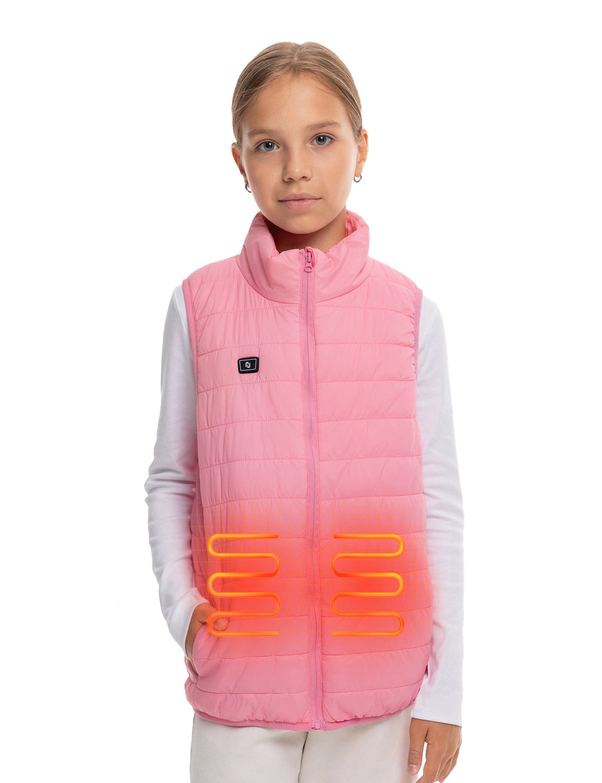 Childrens Heated Vest with Three Temperature Settings and Water Resistant Outer Layer