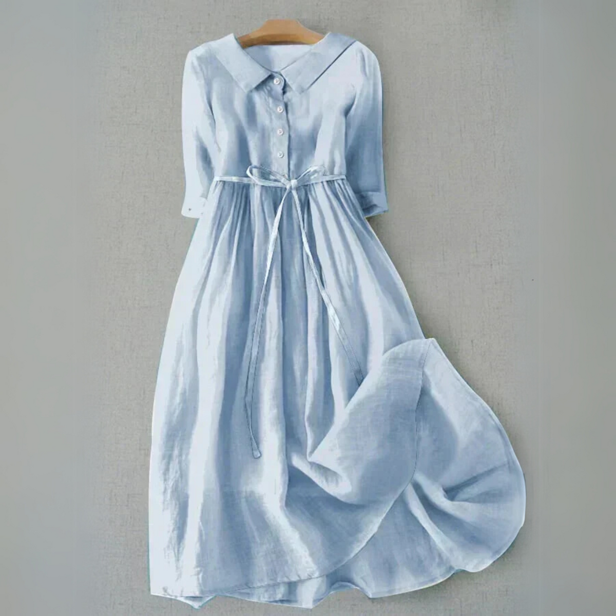 Womens Breathable Casual Dress with Relaxed Fit and Minimalist Design
