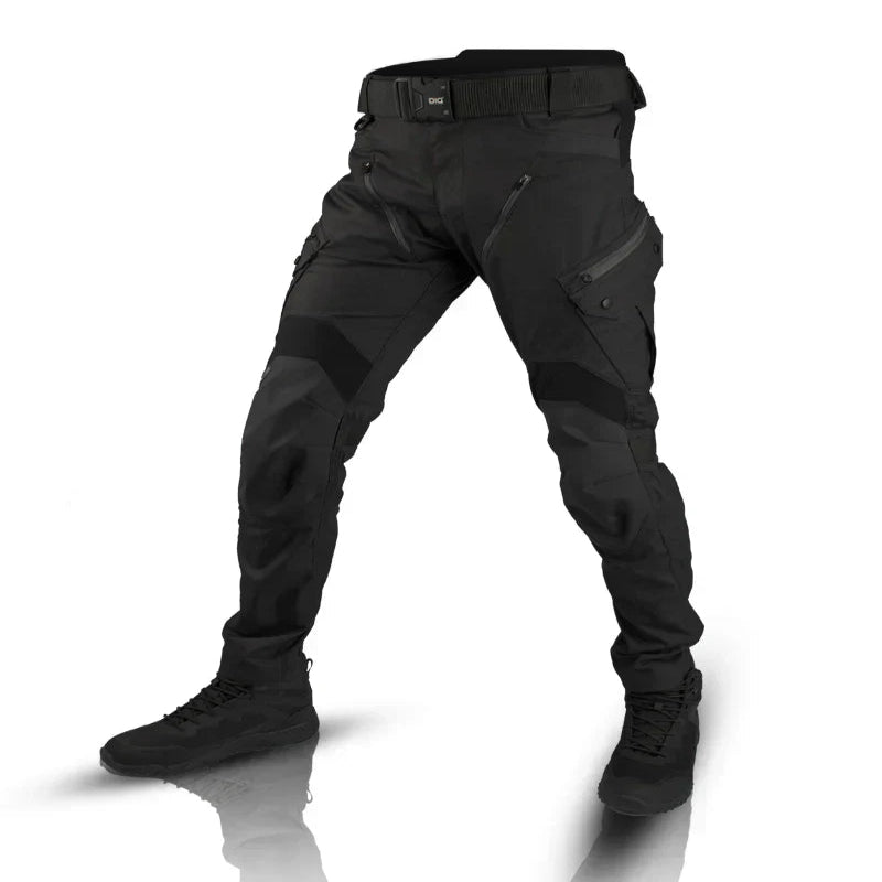Tactical Cargo Pants with Reinforced Fabric and Adjustable Waist - Secure Multi Pockets