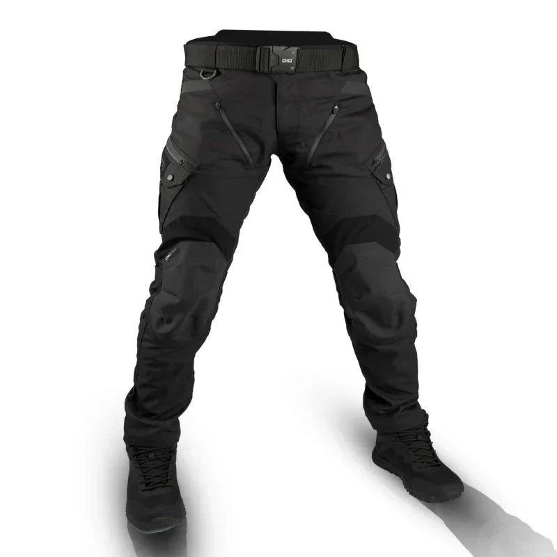 Tactical Cargo Pants with Reinforced Fabric and Adjustable Waist - Secure Multi Pockets