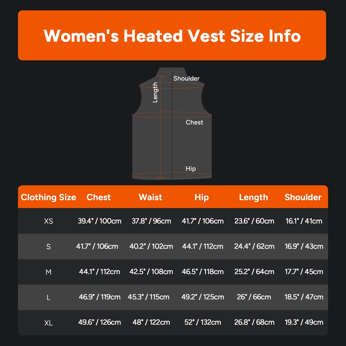 Womens Heated Vest for Full Core Warmth with 6 Zones and 3 Heat Settings