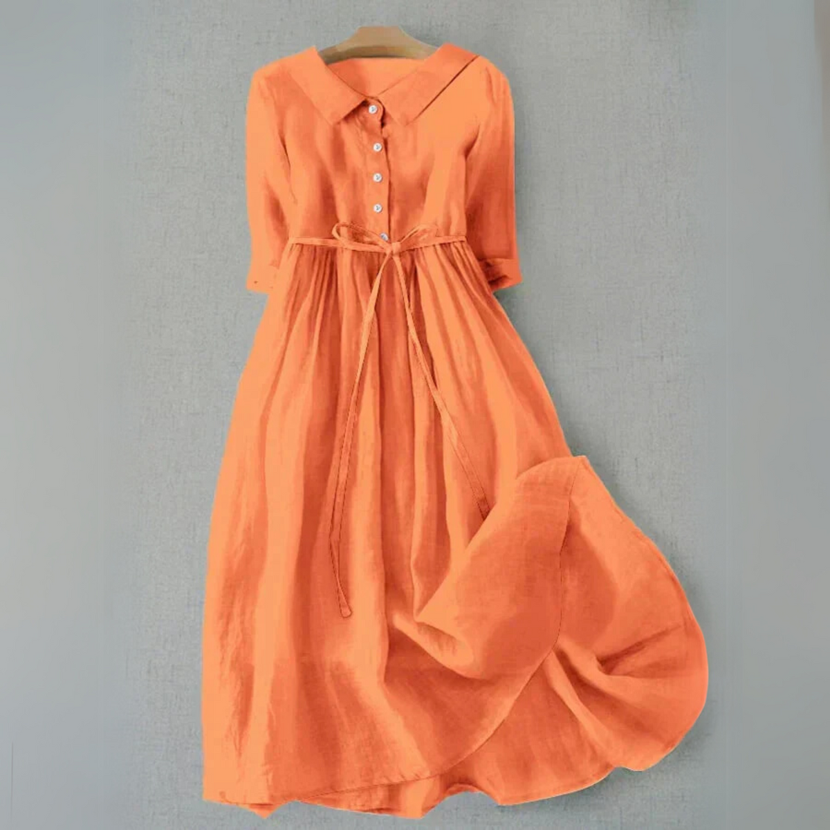 Womens Breathable Casual Dress with Relaxed Fit and Minimalist Design