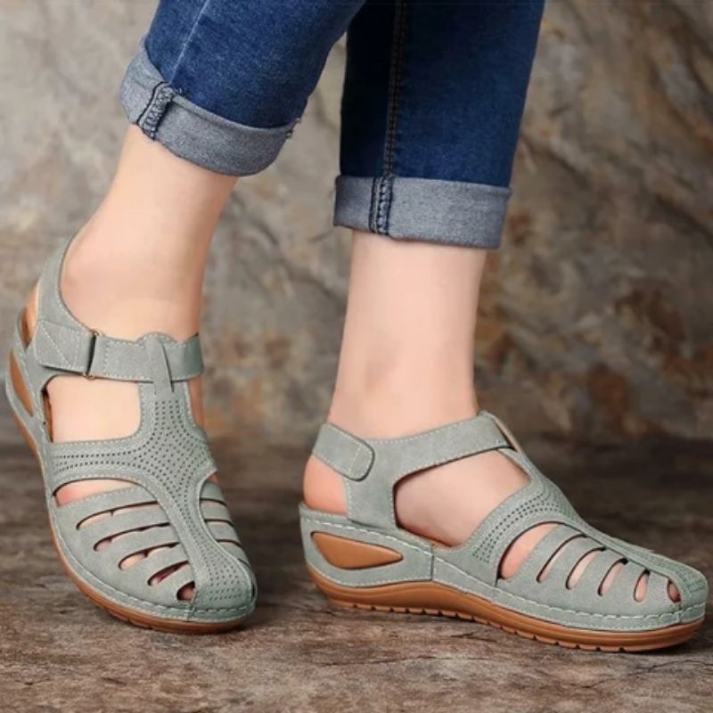 Womens Sandals with Ergonomic Footbed and Adjustable Straps, Non-Slip Lightweight Sole