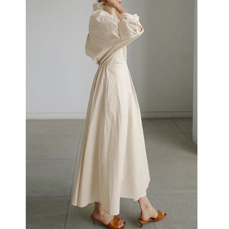 Lightweight Long Dress with Flowing Silhouette and Breathable Fabric