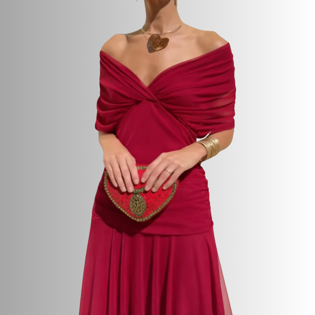Maxi Dress with Bias-Inspired Panels and Soft Waist Shaping, Full-Length Lightweight Fabric