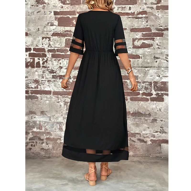 Tummy-Smoothing Dress with Flowing Fabric and Flattering Silhouette