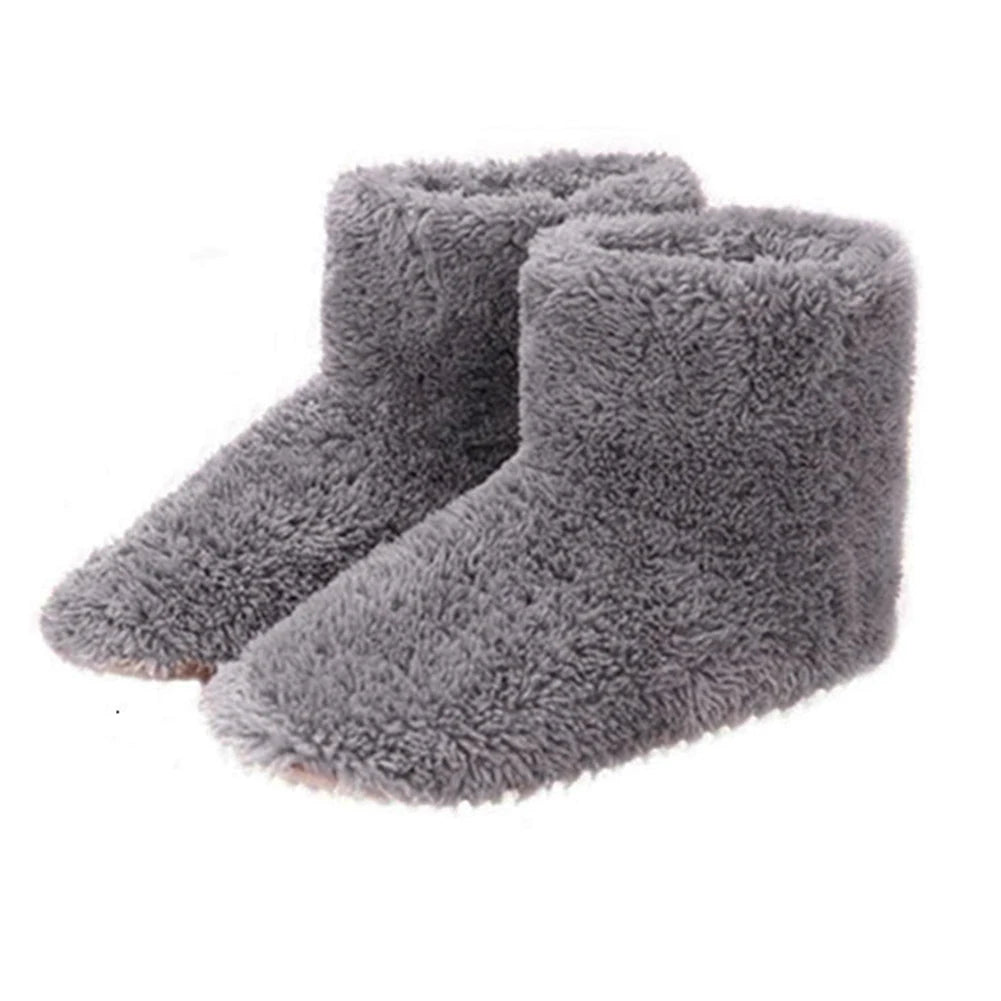 Heated Slippers with USB Power and Even Heat Distribution, Washable Plush
