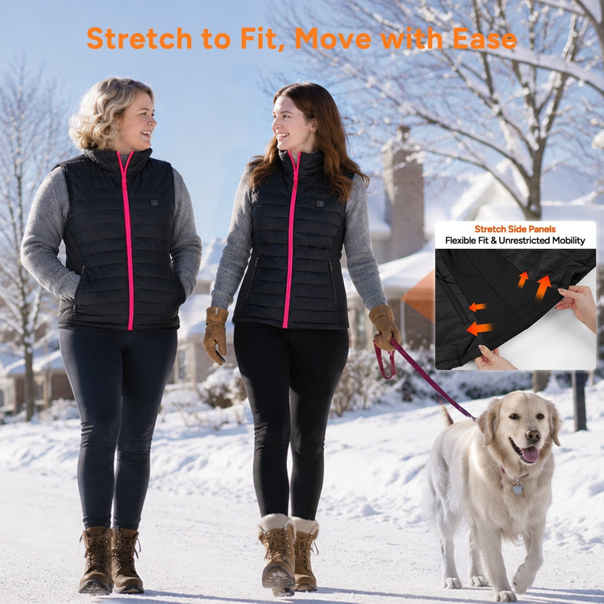 Womens Heated Vest for Full Core Warmth with 6 Zones and 3 Heat Settings