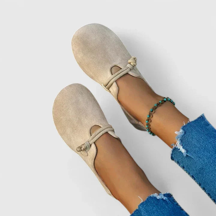 Rope-Tie Closed Toe Loafers for Women