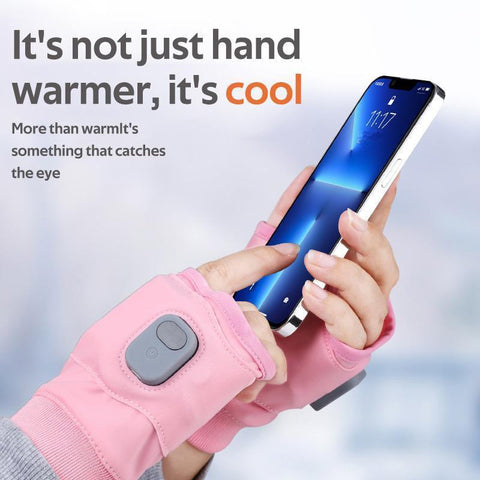 Heated Fingerless Gloves with Three Temperature Settings and USB Type C Charging