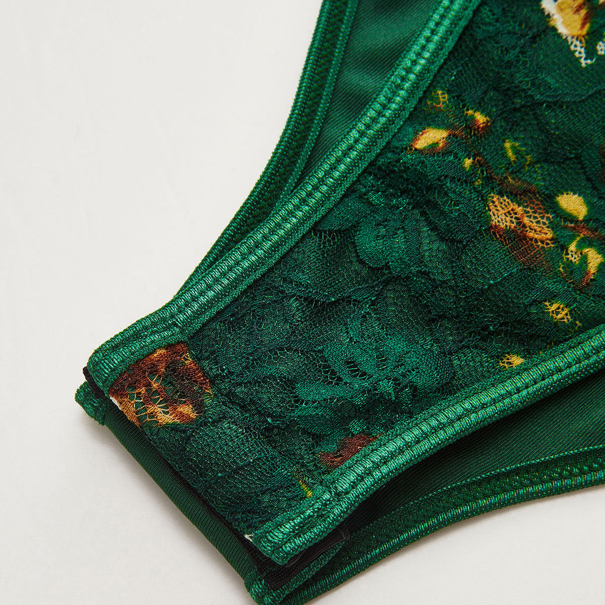 Women Floral Lace Bodysuit with Spaghetti Straps and Fitted Design