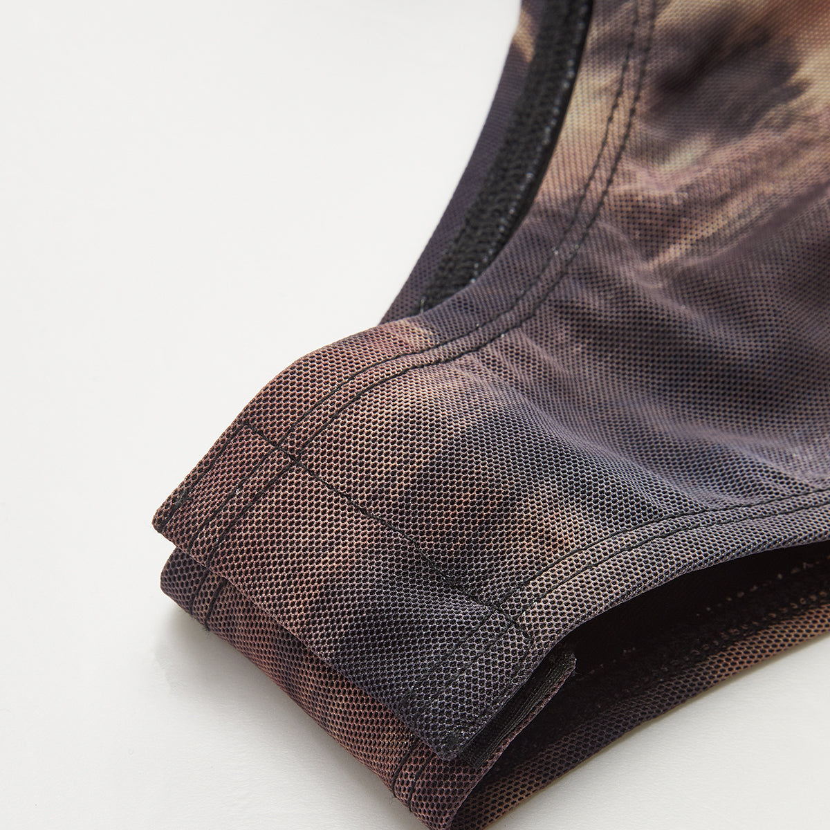 Semi Sheer Mesh Top with Mock Neck and Long Sleeves - Medium Stretch