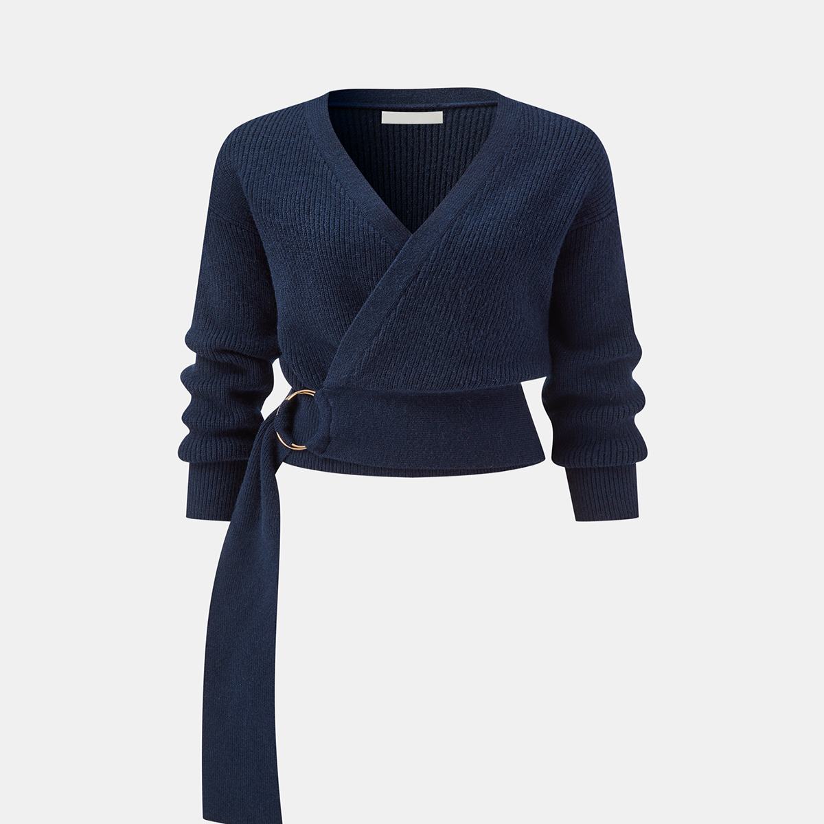 Regular Fit Knit Sweater with Medium Stretch and Triple Fiber Blend