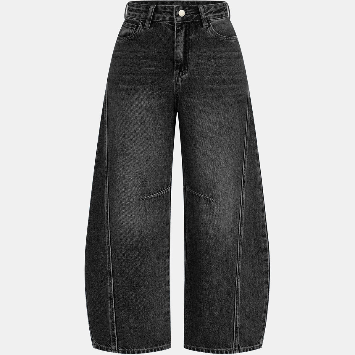 Women High Waist Wide Leg Jeans with Barrel Leg Fit