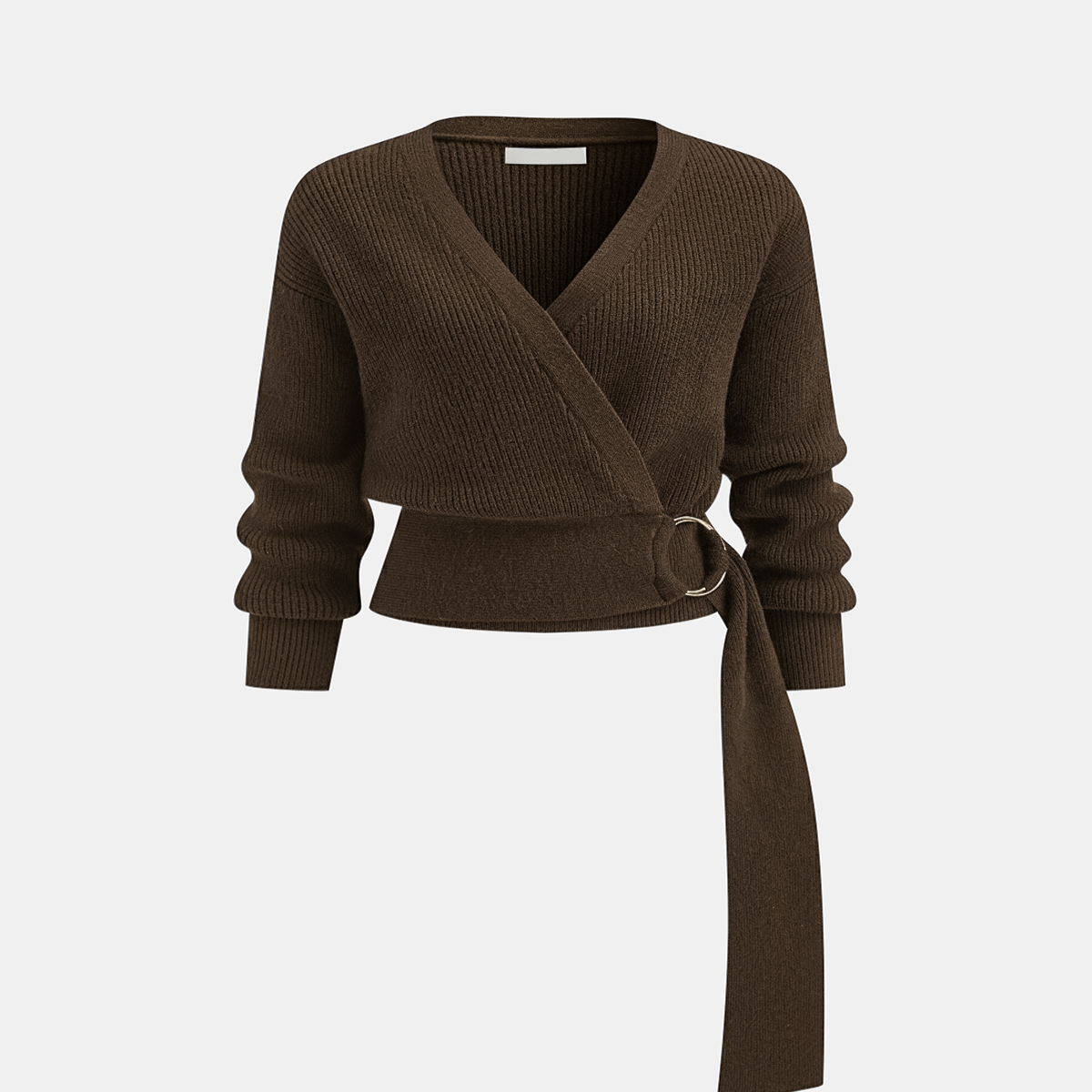 Regular Fit Knit Sweater with Medium Stretch and Triple Fiber Blend