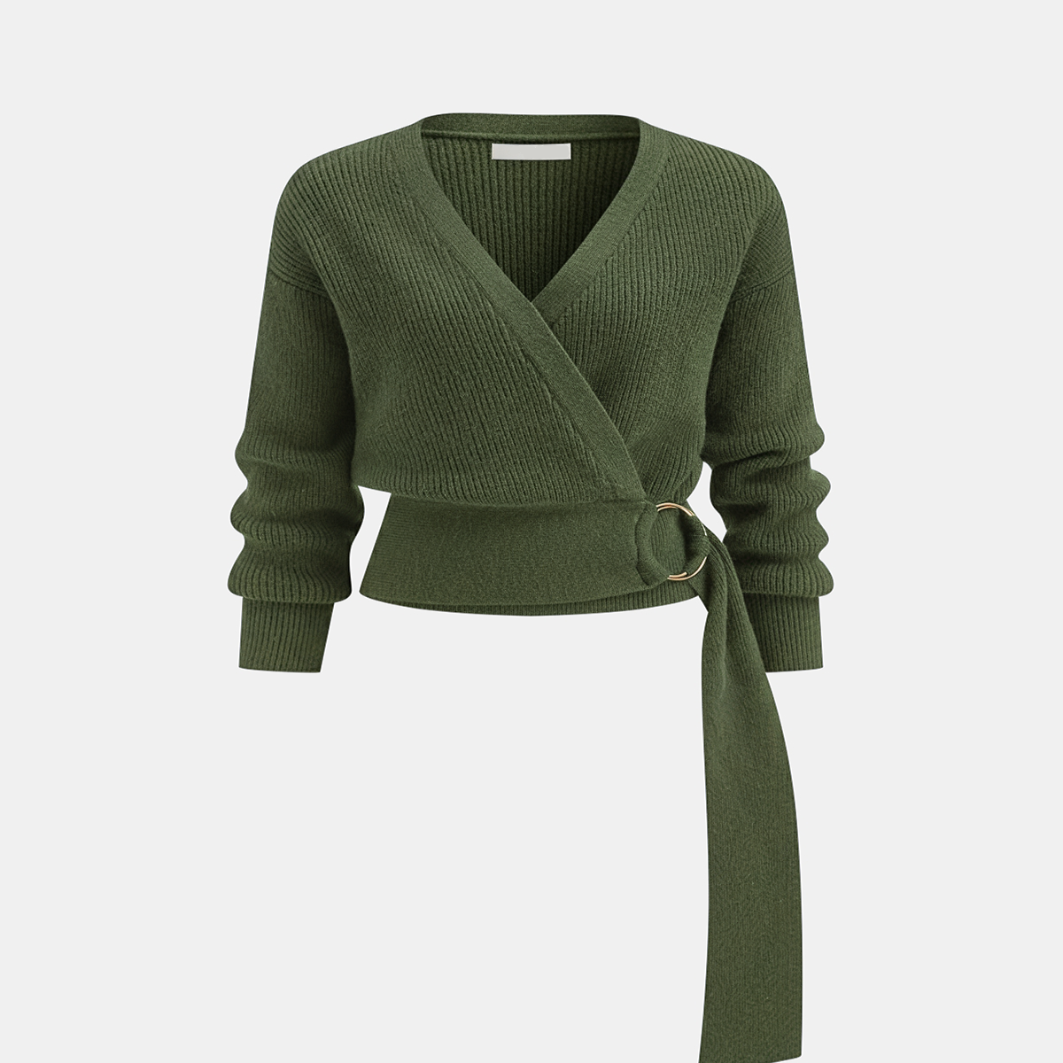 Regular Fit Knit Sweater with Medium Stretch and Triple Fiber Blend