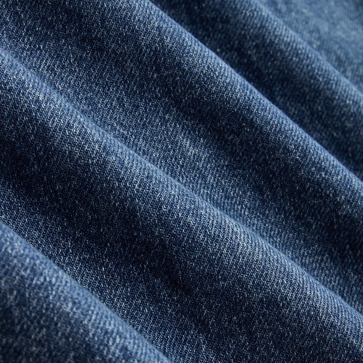 Mid Waist Denim Jeans with Slight Stretch and Regular Fit, Cotton Blend