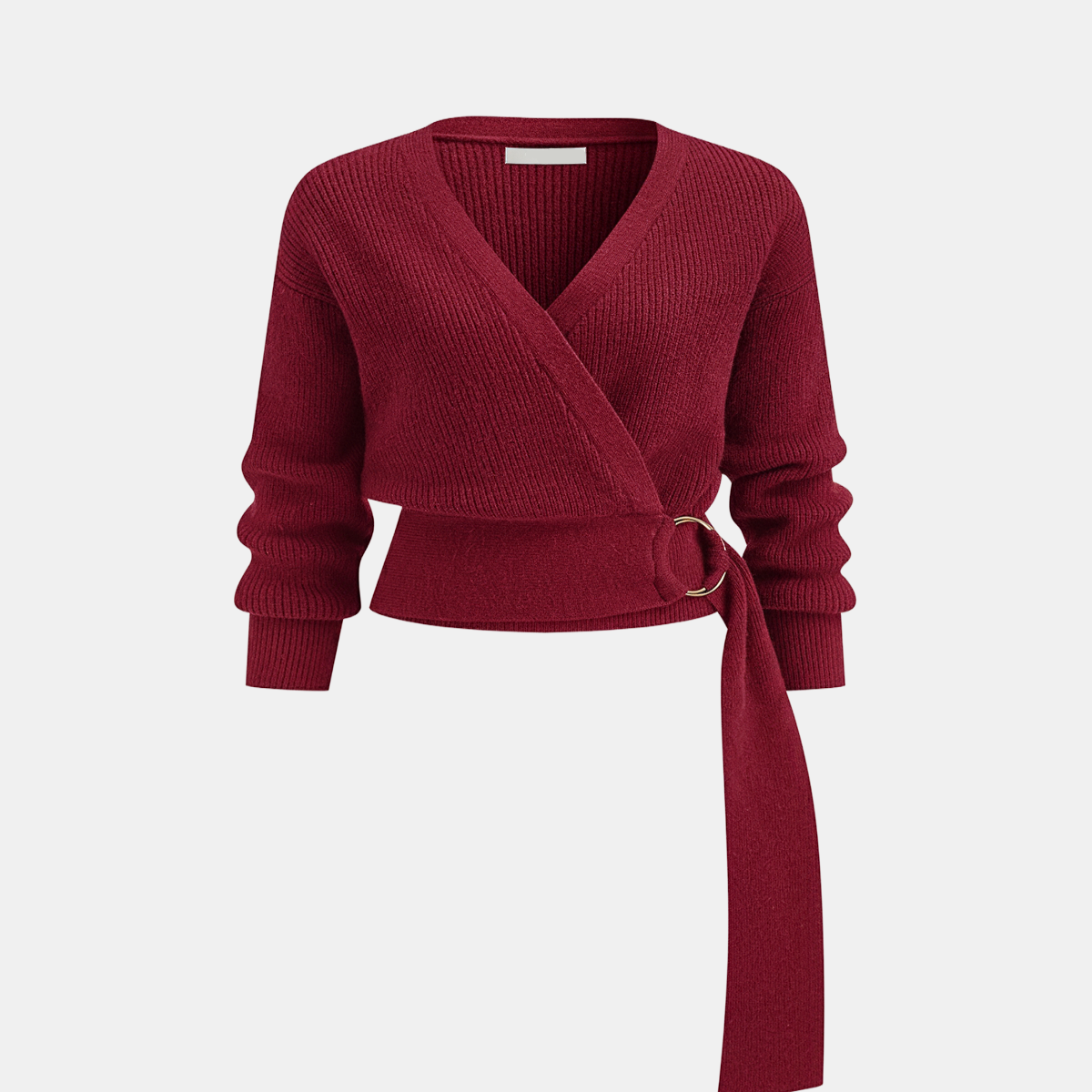 Regular Fit Knit Sweater with Medium Stretch and Triple Fiber Blend