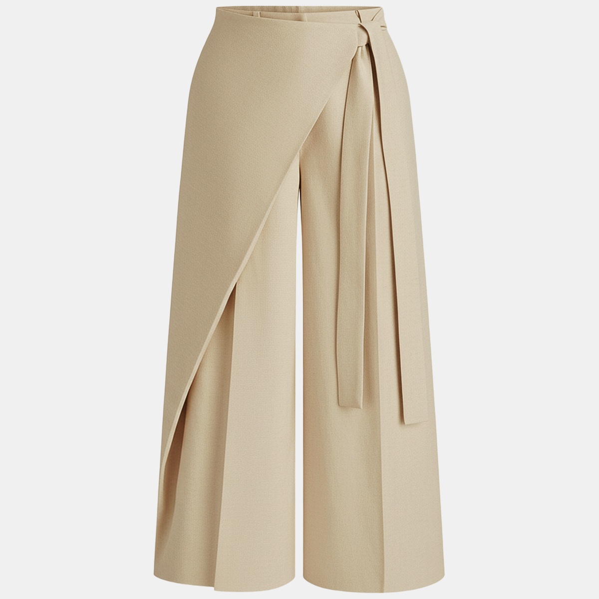 Oversized Wide Leg Pants with Mid Waist and Puddle Hem
