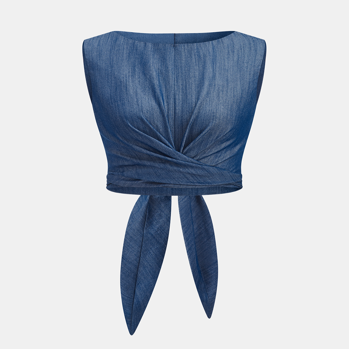 Cropped Top and Wide Leg Pants Two Piece Set with Hidden Zipper