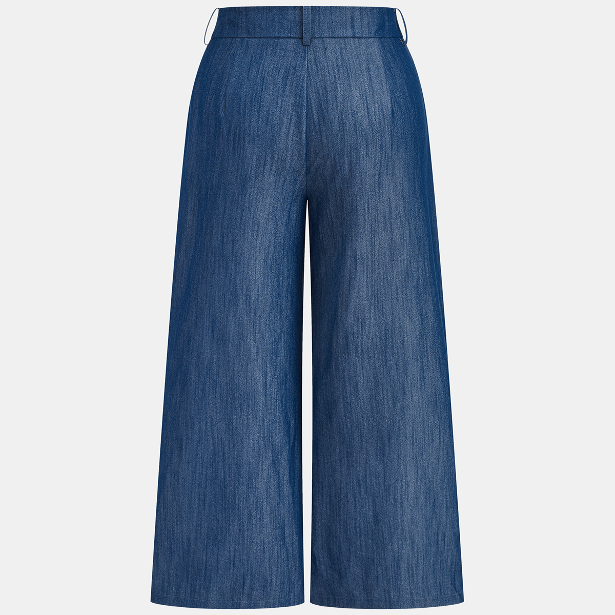 Cropped Top and Wide Leg Pants Two Piece Set with Hidden Zipper