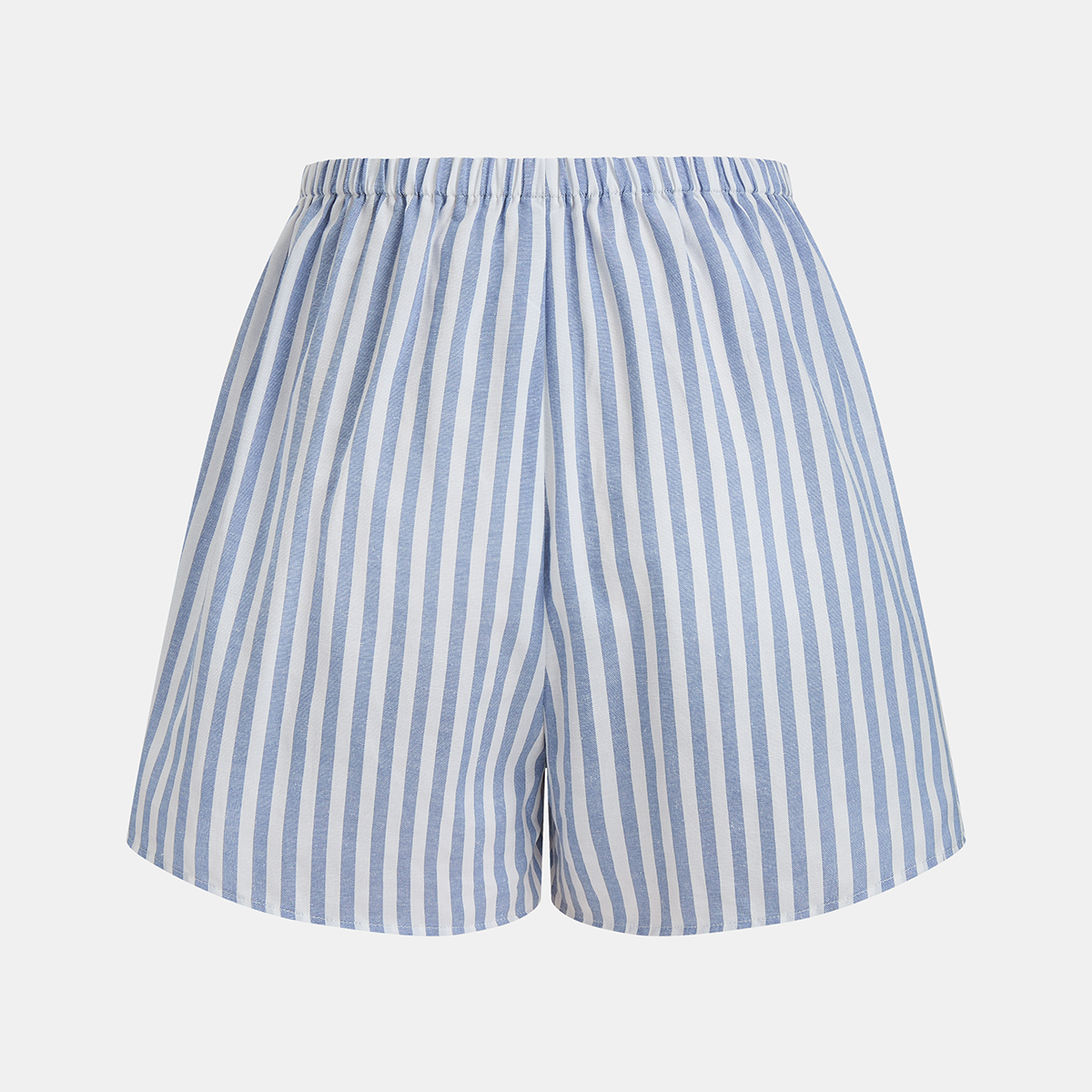 Cotton Blend Pajama Set with Short Sleeve Top and Elastic Waist Shorts