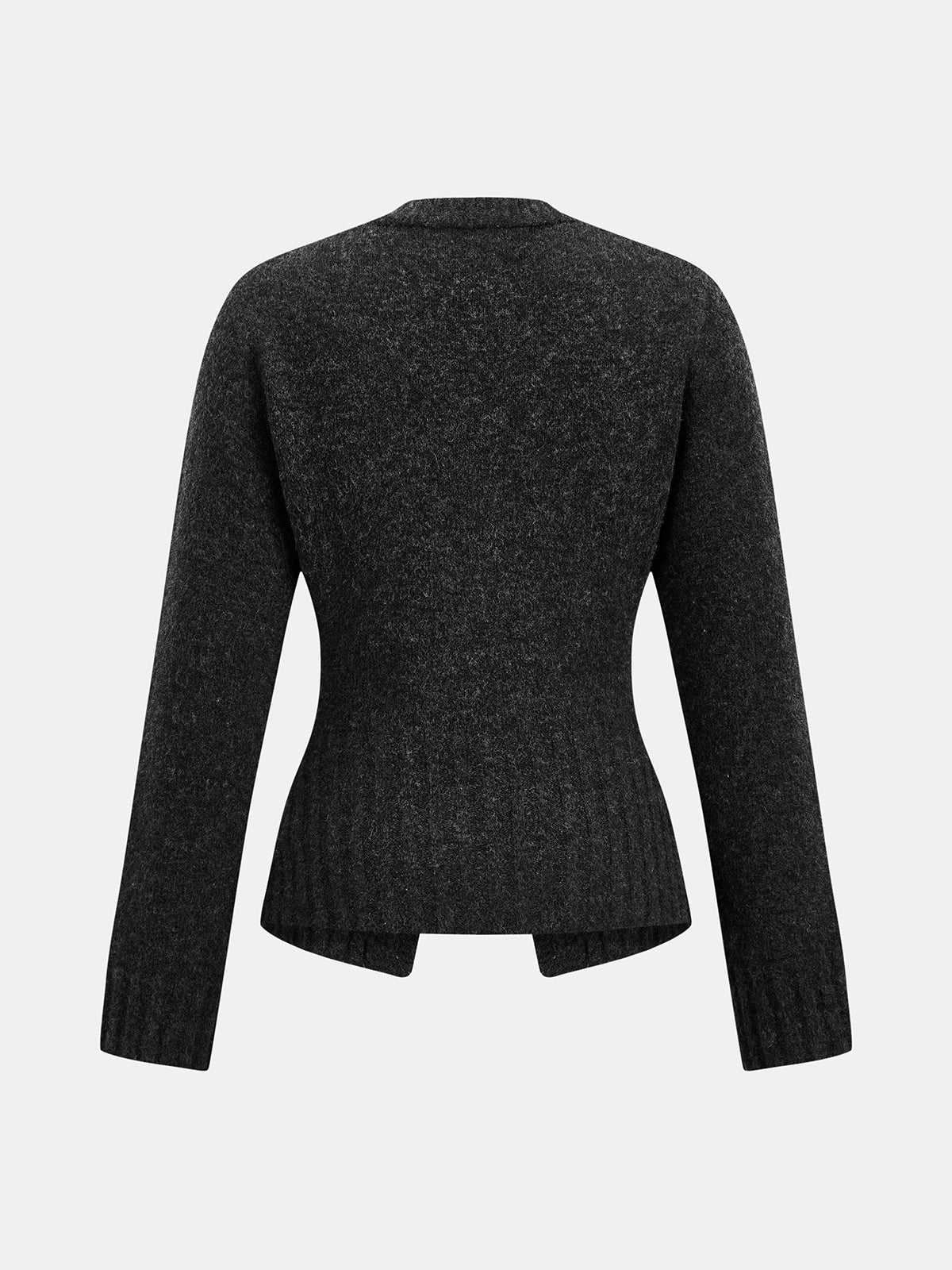 Womens Knit Cardigan with High Stretch Fabric and Regular Fit, Wool Blend