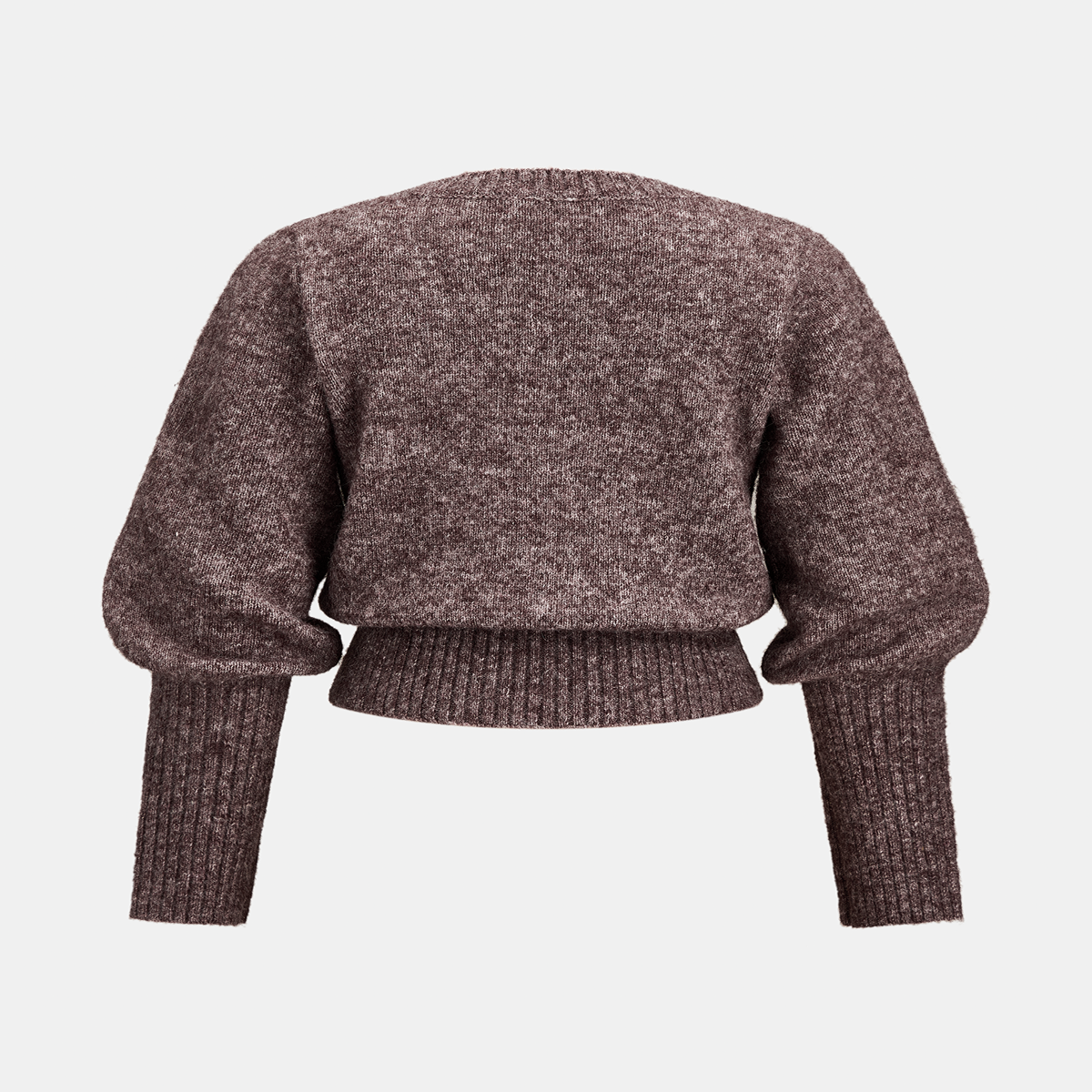 Wool Blend Knit Sweater with Henley Neckline and Medium Stretch