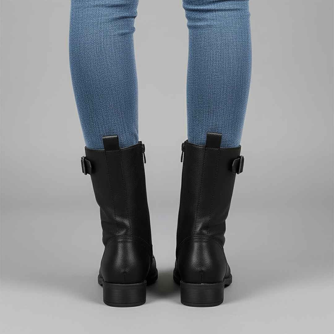 Womens Ankle Boots with Orthopedic Support and Side Zipper