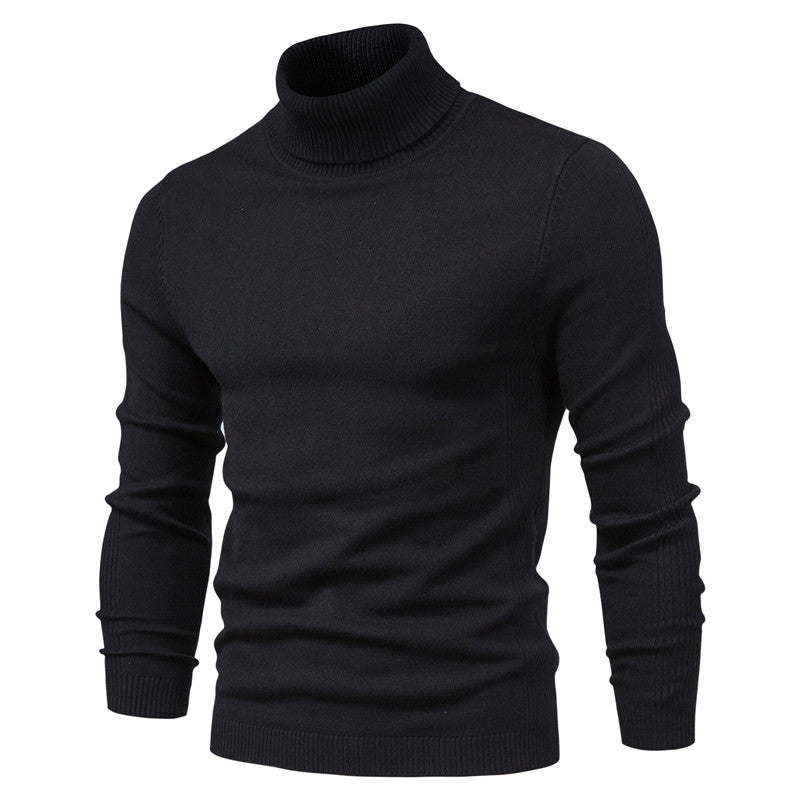 Mens Turtleneck Sweater with Soft Knit Blend and Relaxed Casual Fit, Machine Washable
