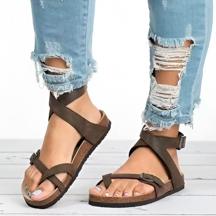 Orthopedic Sandals with Adjustable Straps and Contoured Arch Support, Removable Insole