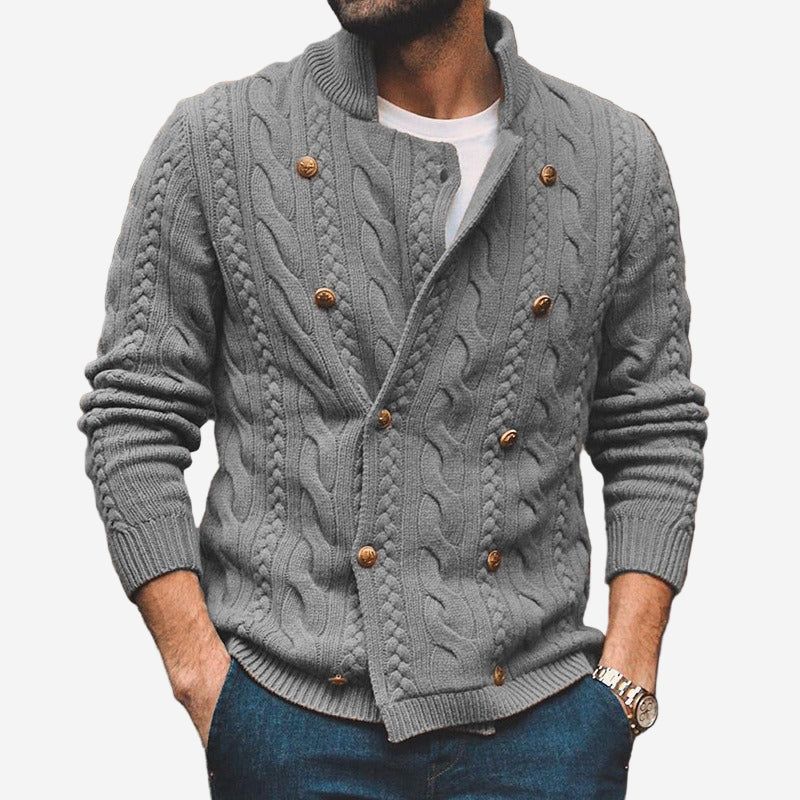 Luminovi | Cable Knit Cardigan-Cardigans