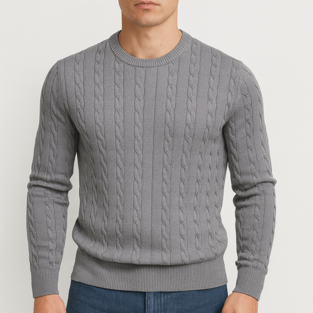 Luminovi | Cable Knit Sweatshirt-Sweatshirts