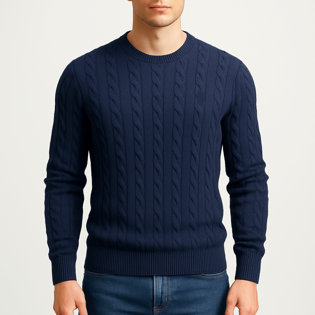 Luminovi | Cable Knit Sweatshirt-Sweatshirts