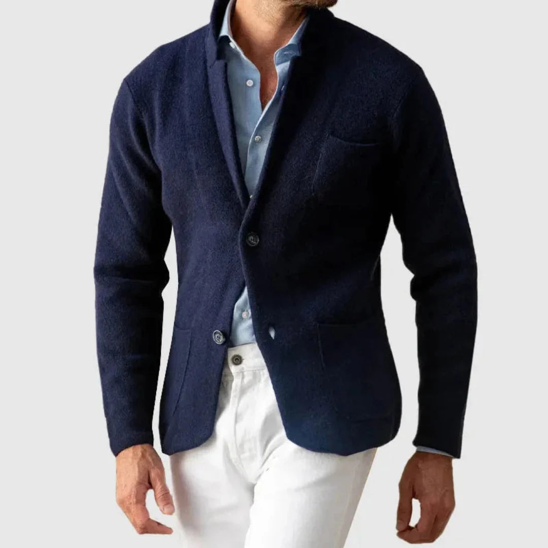 Luminovi | Casual Buttoned Knit Blazer-Jacket