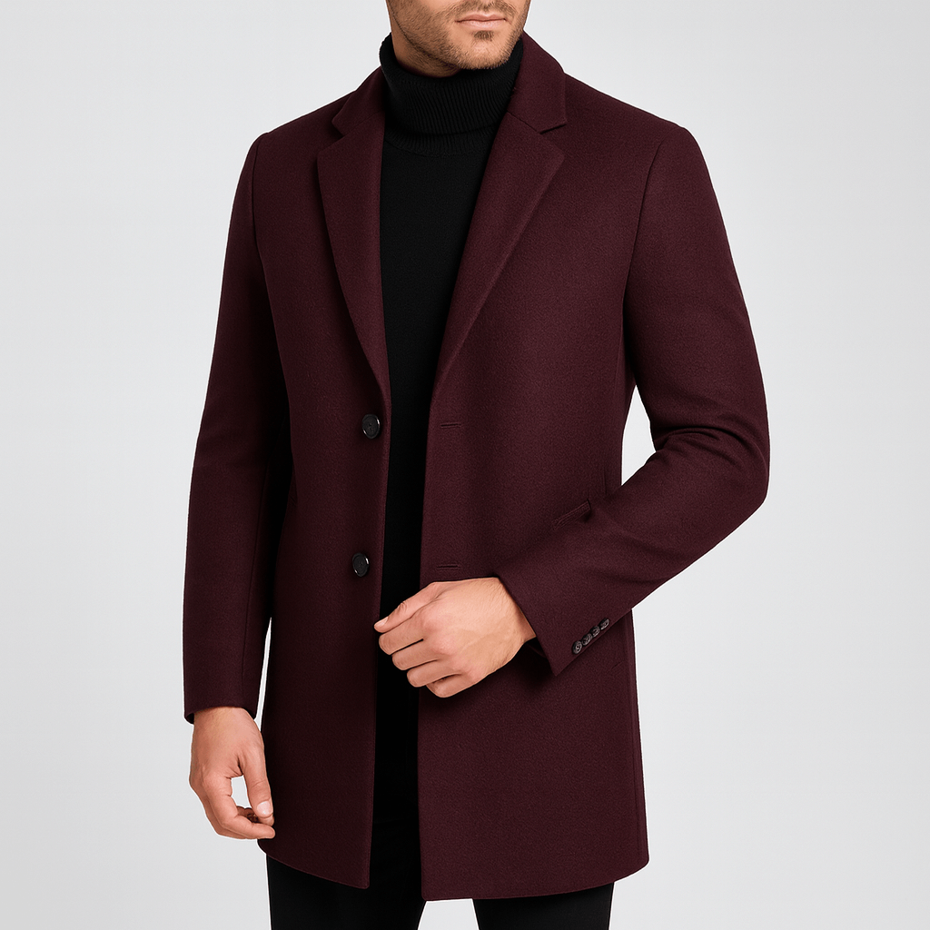 Luminovi | Classic Wool Blend Coat-Coat