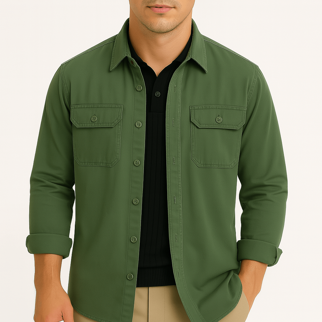 Luminovi | Cotton Utility Shirt-Shirt