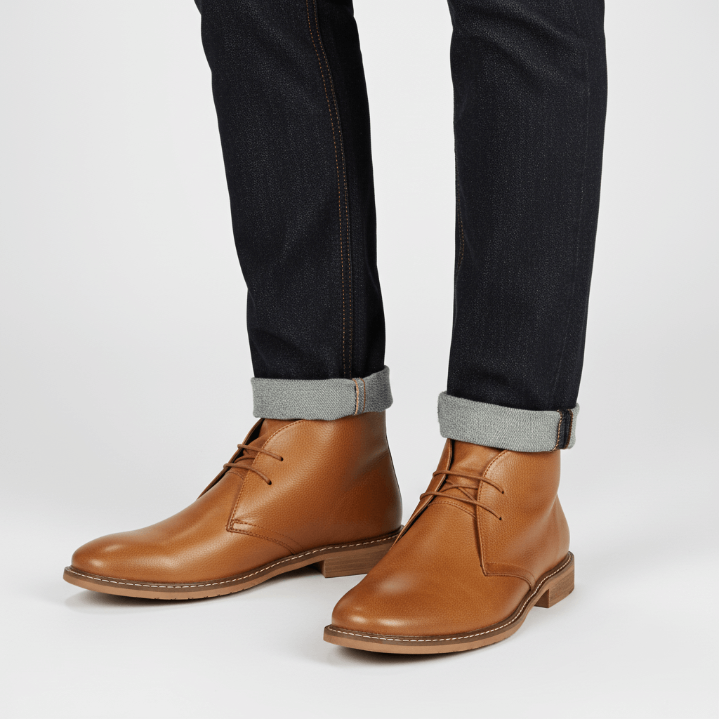 Luminovi | Leather Chukka Boots-Men's Leather Boots