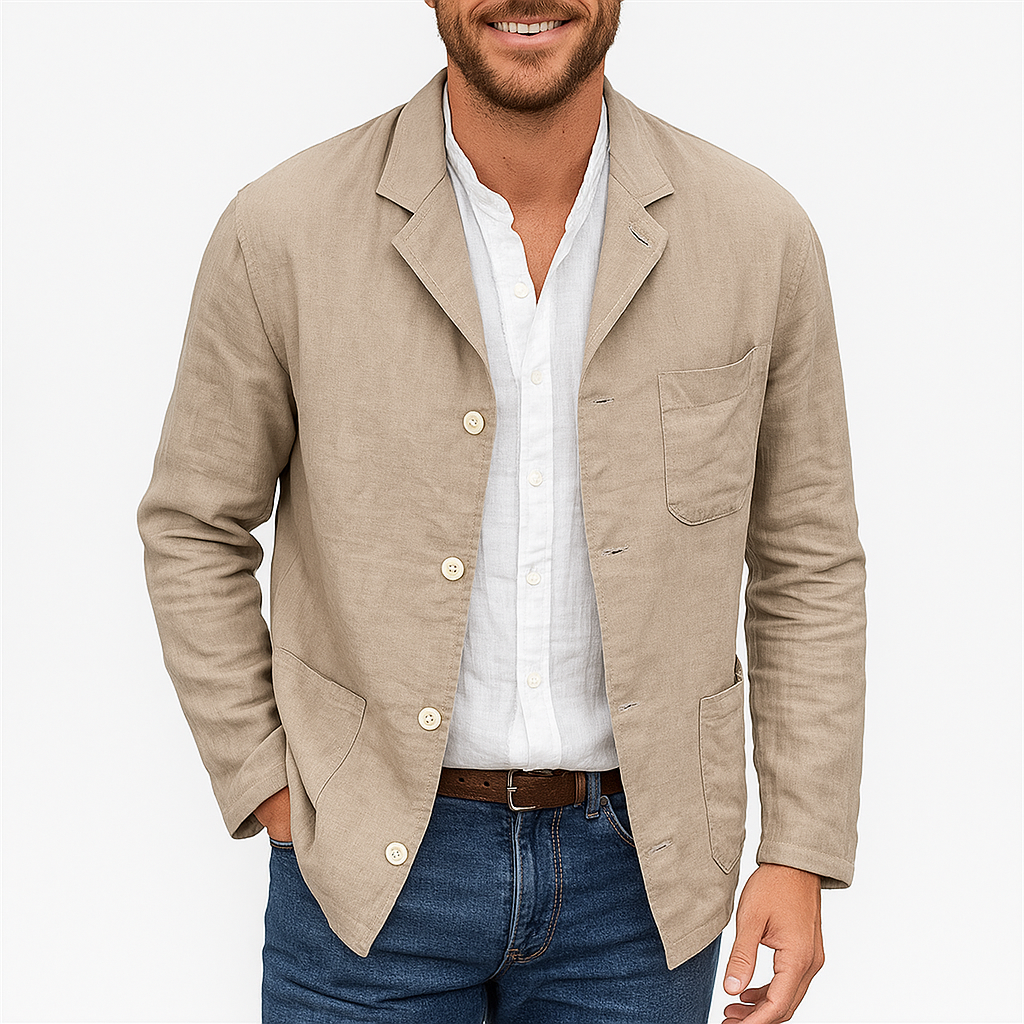 Luminovi | Linen Tailored Blazer-Jacket