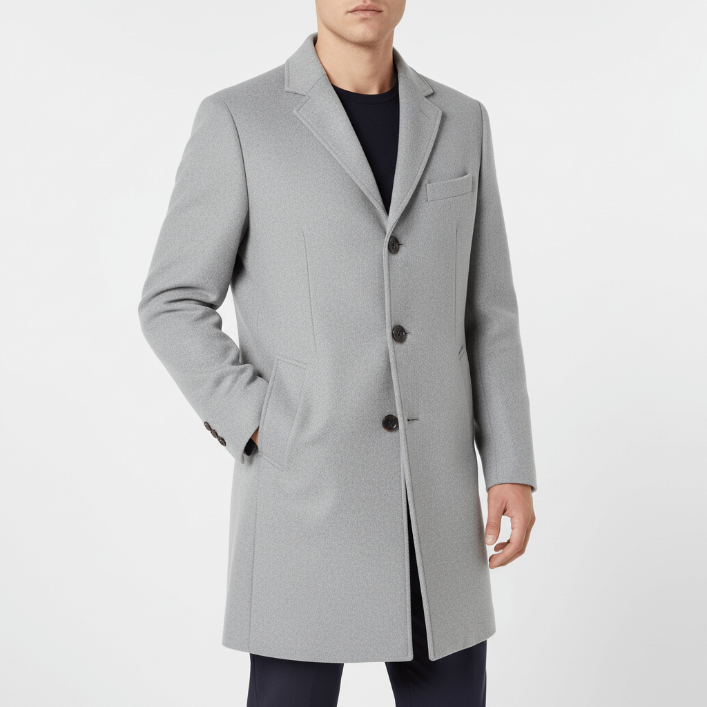 Luminovi | Long Wool Trench Coat-Trench Coat
