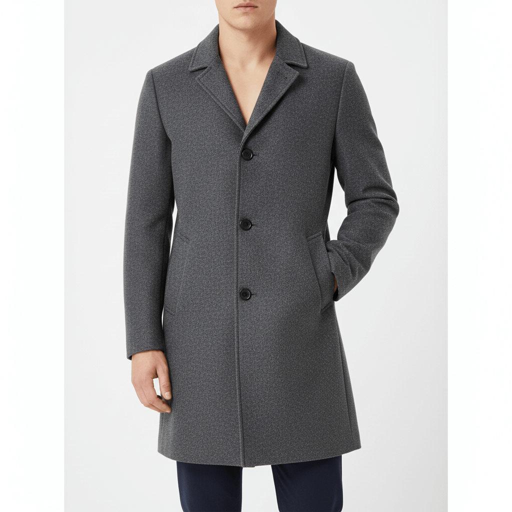 Luminovi | Long Wool Trench Coat-Trench Coat