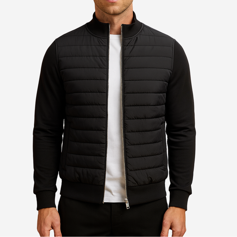 Luminovi | Quilted Bomber Jacket-Jacket