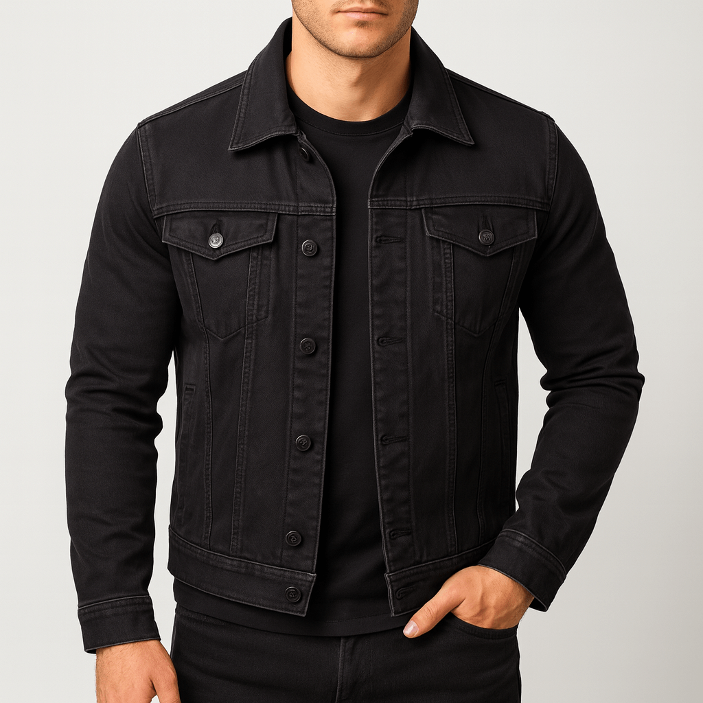 Luminovi | Structured Fit Denim Jacket-Jacket