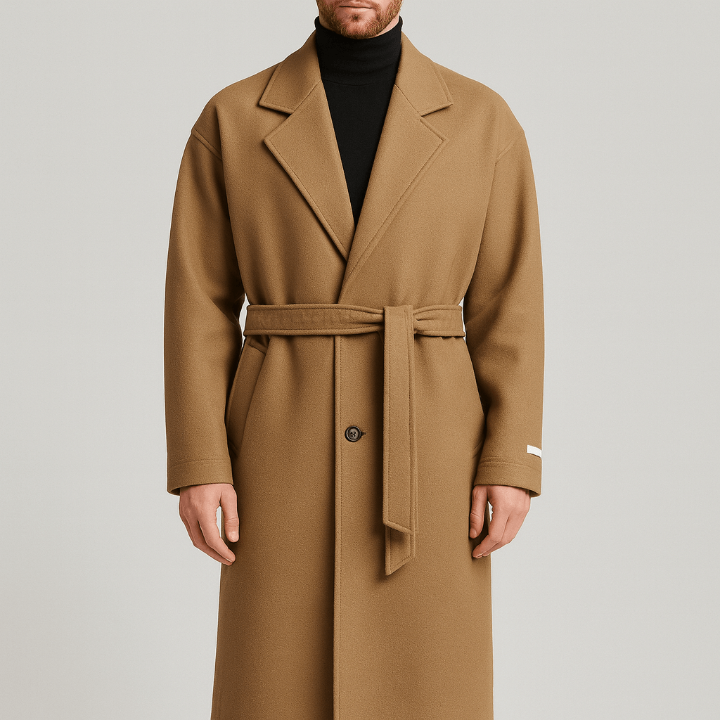 Luminovi | Tailored Wool Overcoat-Overcoats